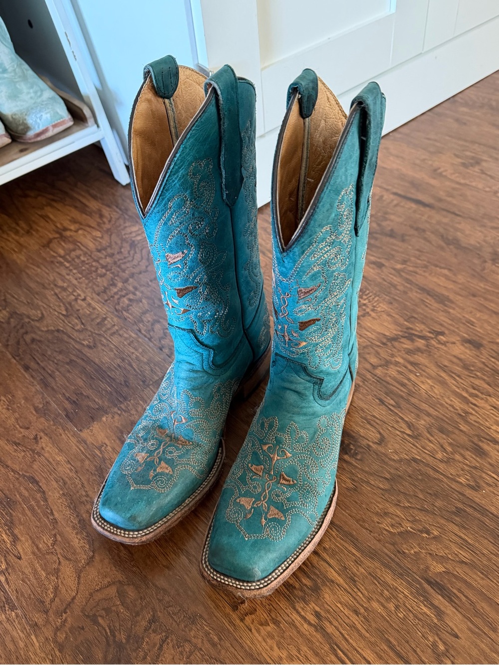 Circle G by Corral Teal Square Toe Boots